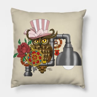 Mrs. Steampunk Owl Pillow