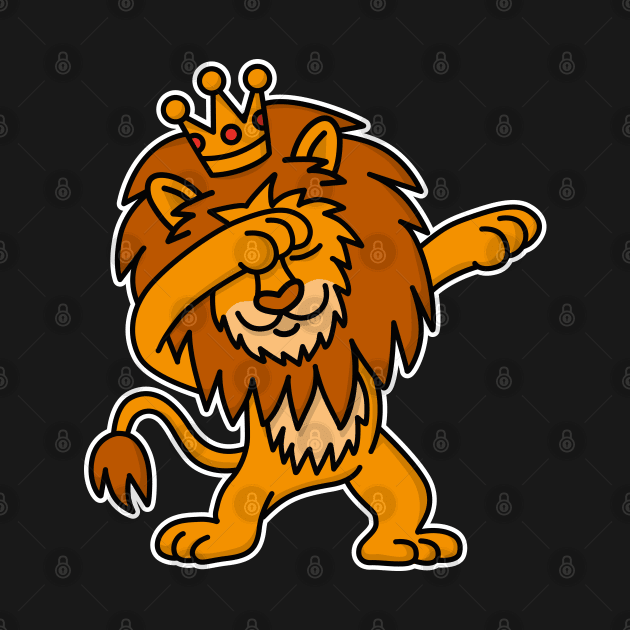 Dabbing Lion Crown Dutch dab King's day king by LaundryFactory