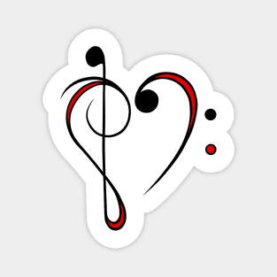 Valentines Day Music Love Heart Magnet