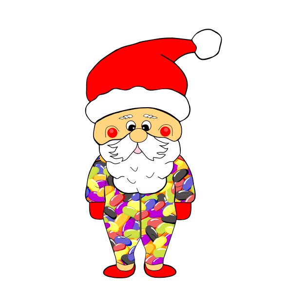 FUNNY Santa Claus Jelly Bean Pajamas by SartorisArt1
