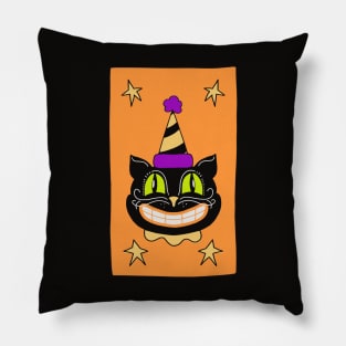 Black Cat Celebrate The Halloween Pillow