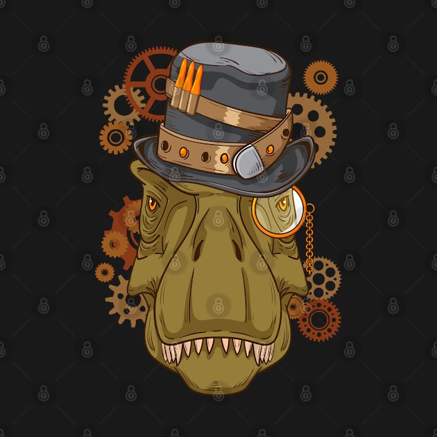 Steampunk T Rex Dinosaur Lover Kids Tyrannosaurus by PomegranatePower