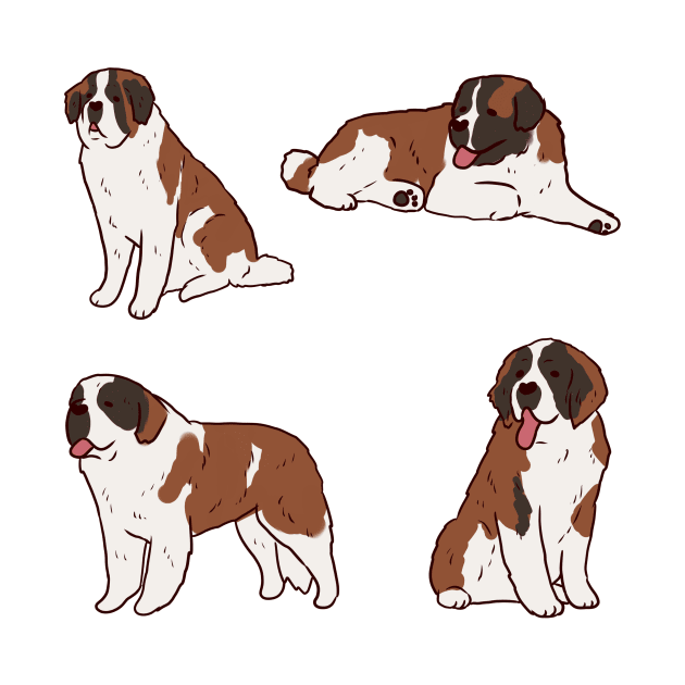 Saint Bernard illustration pack by Mayarart