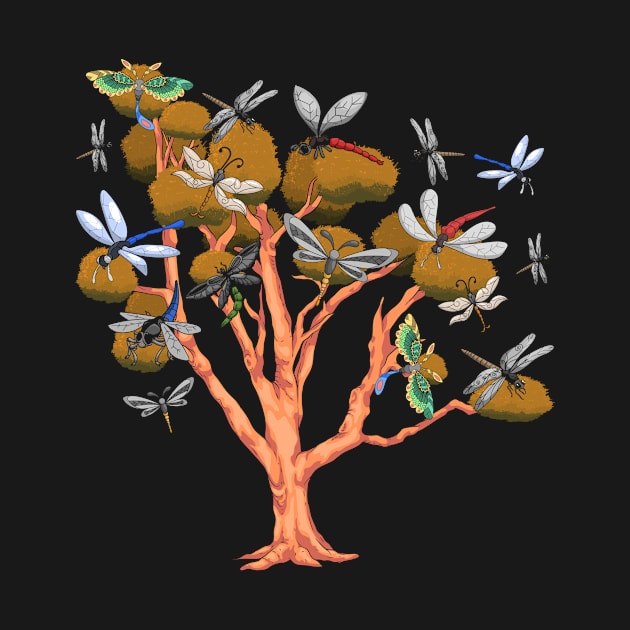 Animal Lover Tree Nature Insect Dragonfly by shirtsyoulike