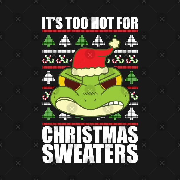 Its Too Hot For Christmas Sweaters Angry Frog by JS Arts