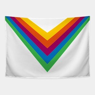 Retro rainbow pointy v Tapestry