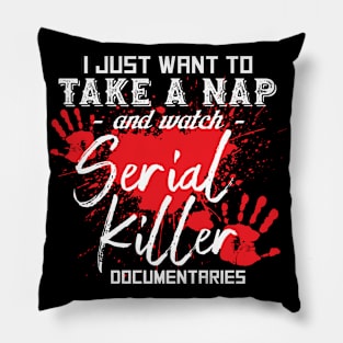 Handprints Funny Bloody Serial Killers Docs Pillow