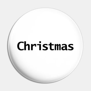 Christmas Minimal Text Typography Pin