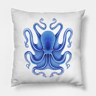 Blue Octopus Pillow