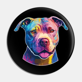 Retro Sunset Pit Bull Pin