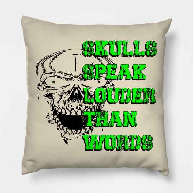 Silent Proclamation: The Language of Skulls for men and women Pillow by Mirak-store 