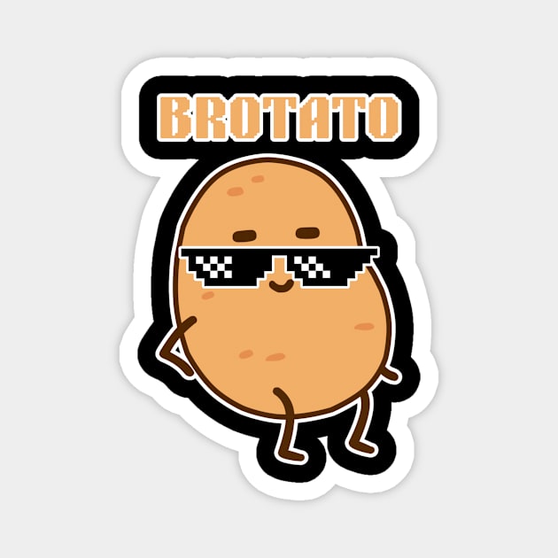Brotato Bro Potato Magnet by The WYLD Tribe