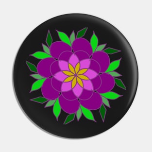 Purple my Flower Pin