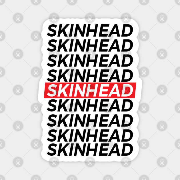 skinhead (black print) Magnet by the gulayfather