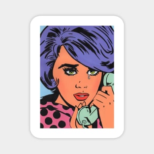 Pop Art crying girl 5 T-Shirt Magnet