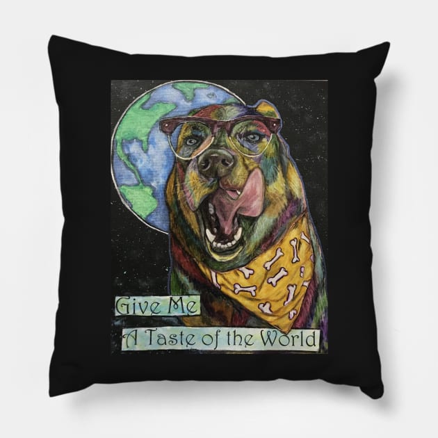 World traveling Max Pillow by Artladyjen