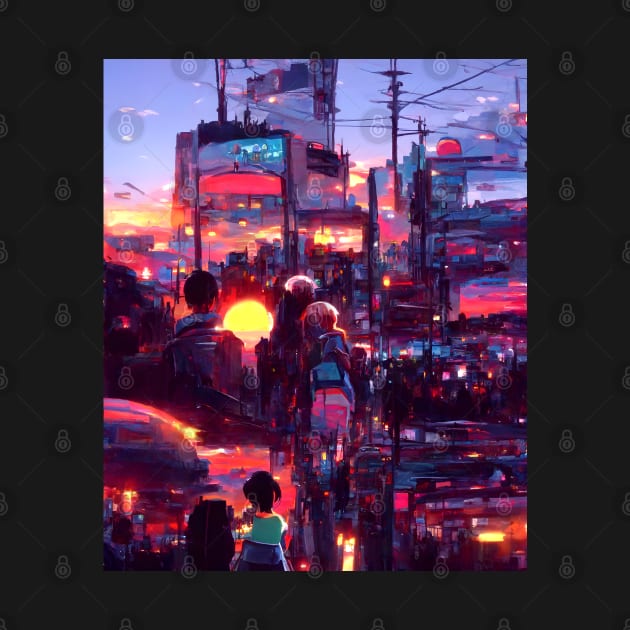 Walking By The Dreamy Anime Sunset by DaysuCollege