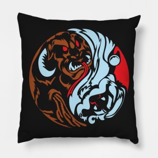 Krampus Santa Ying Yang Pillow