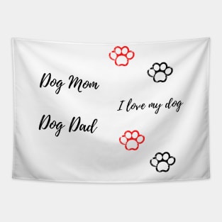 dog lover paws sticker pack design Tapestry