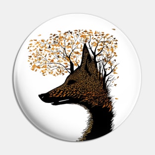 Fox Silhouette Pin