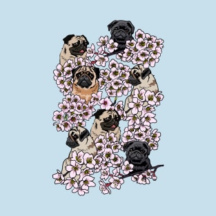 Sakura Pug T-Shirt