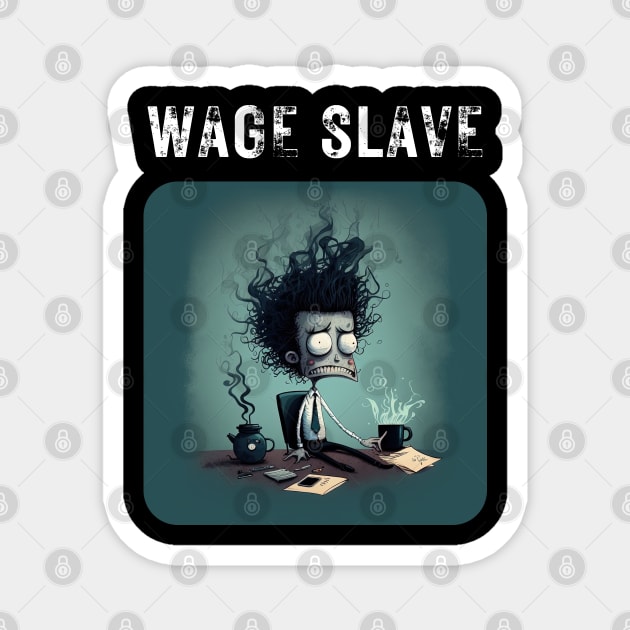 Wage Slave - And so can you! v3 (no poem) Magnet by AI-datamancer