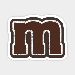 Letter M Capital Alphabet Vintage Retro Magnet