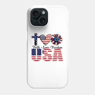 Faith Love Freedom Phone Case