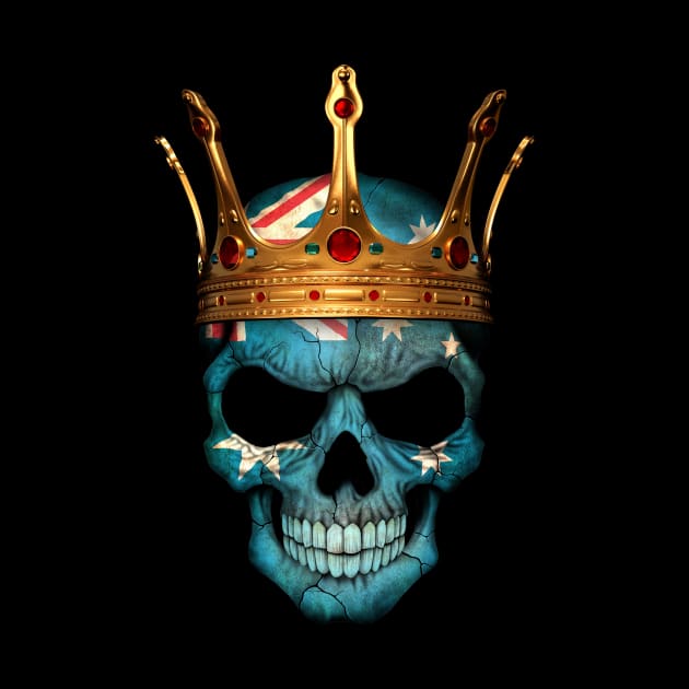 Australian Flag Skull with Crown by jeffbartels