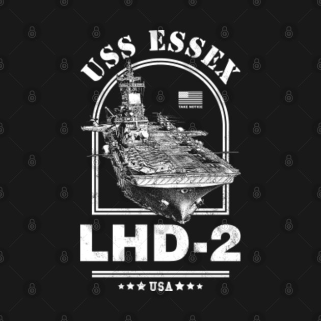 Discover LHD-2 USS Essex - Us Navy - T-Shirt