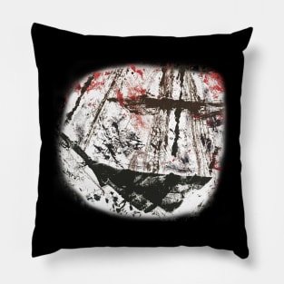 Abstract painting of Shackletons Shipwreck the Endevour Pillow