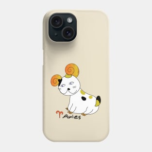 Aries zodiac funny cat Phone Case