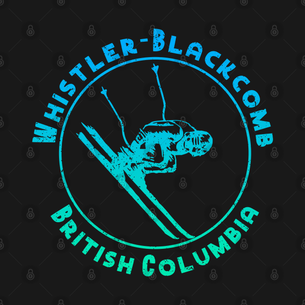 Whistler Blackcomb Skier British Columbia Downhill Resort Souvenir by Pine Hill Goods