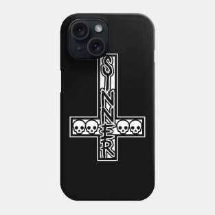 Sinner On Inverted Cross Black And White Phone Case