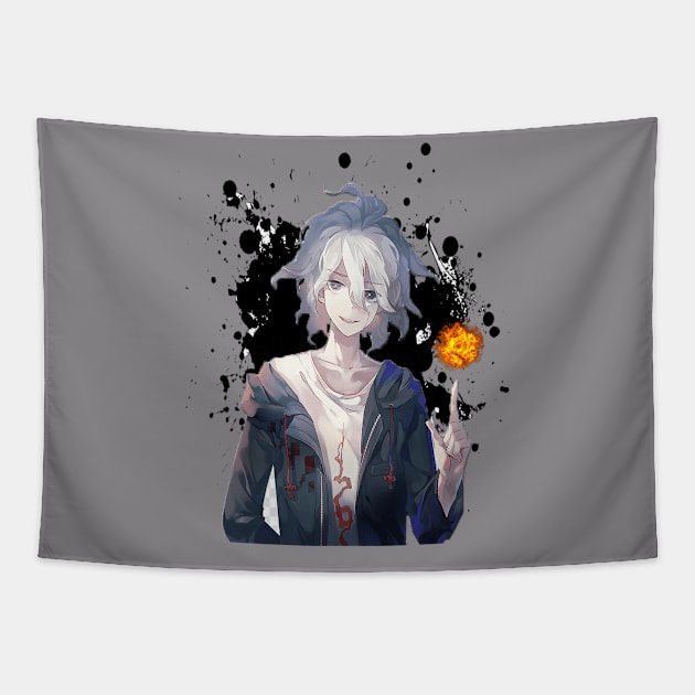 Fire boy anime t-shirt Tapestry by OtakuAmazing