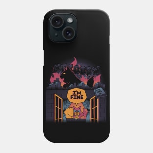 Lockdown Dog I'm Fine Home office by Tobe Fonseca Phone Case