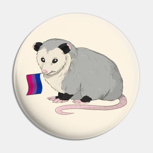 Bisexual Pride Opossum Pin