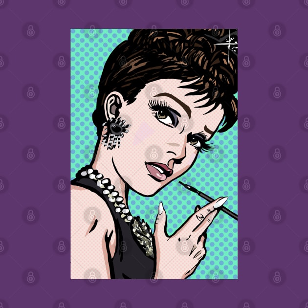 Audrey Hepburn Lichtenstein by FanboyMuseum