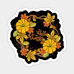 Hello Autumn - Wreath Magnet