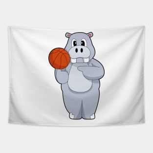 Hippo Basketball player Basketball Tapestry