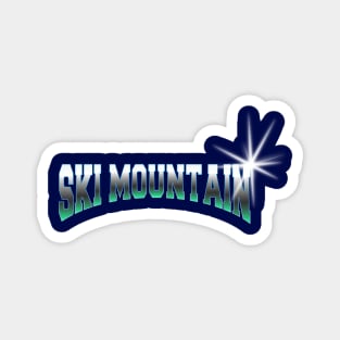 Ski mountain winter apparel Magnet