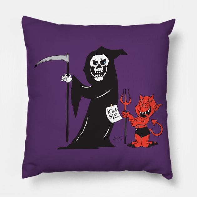 Kill Me Pillow by Robert Schrooten