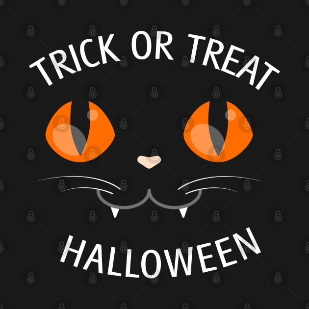 Halloween trick or treat black cat graphic Teens by PlusAdore