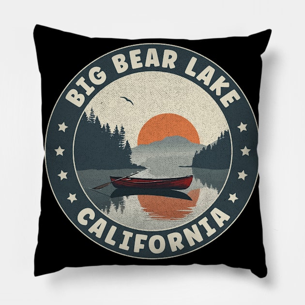 Big Bear Lake California Sunset Pillow by turtlestart