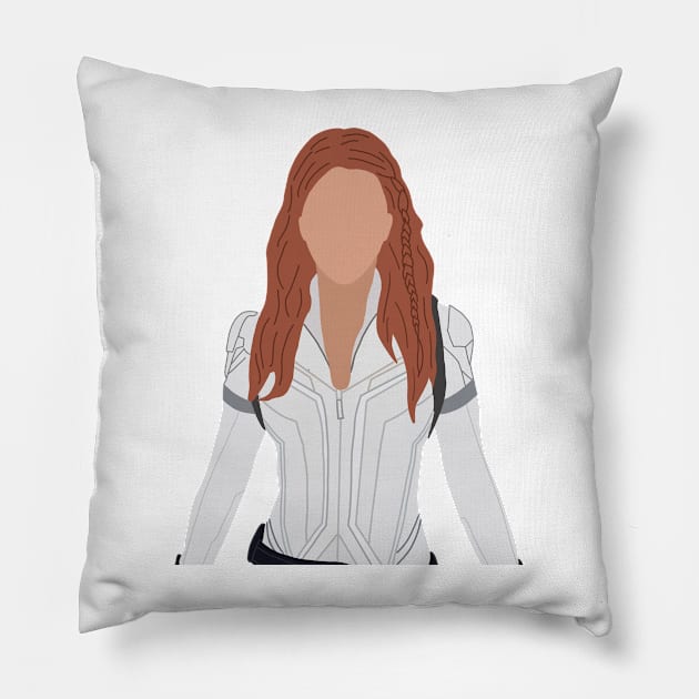 White Widow Pillow by CalliesArt