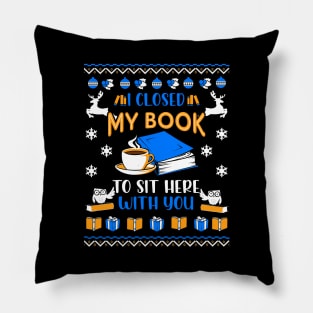 Bookish Christmas Sweater. Book Lover Christmas Gift. Pillow