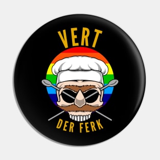 vert der frek skull Pin