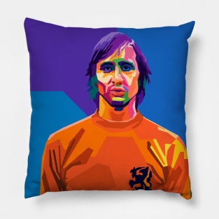 Johan Cruyff Wpap Pop Art Pillow