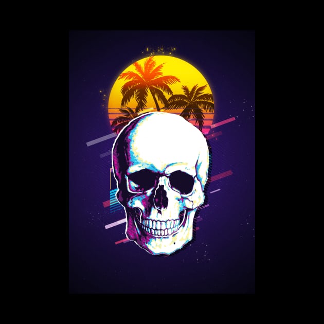 Skull retro80s by Sakent