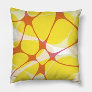 Water - Abstract Organic Shapes with Earthy Texture Pillow